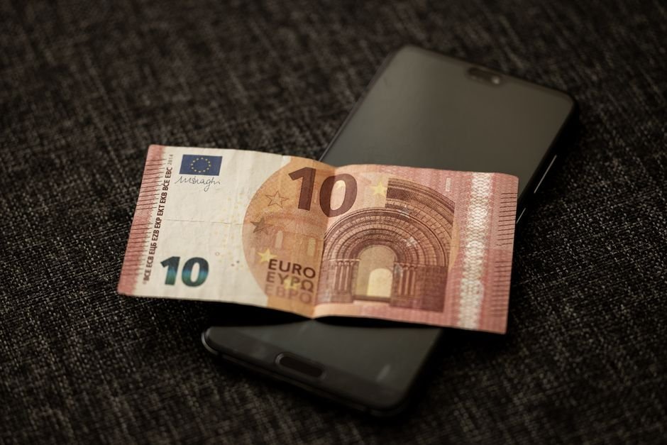 E-wallet on a smartphone (illustrative)