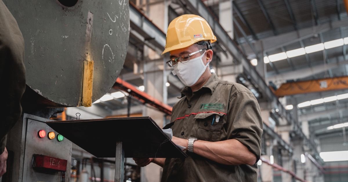 Foreign specialists working at a factory in Vietnam