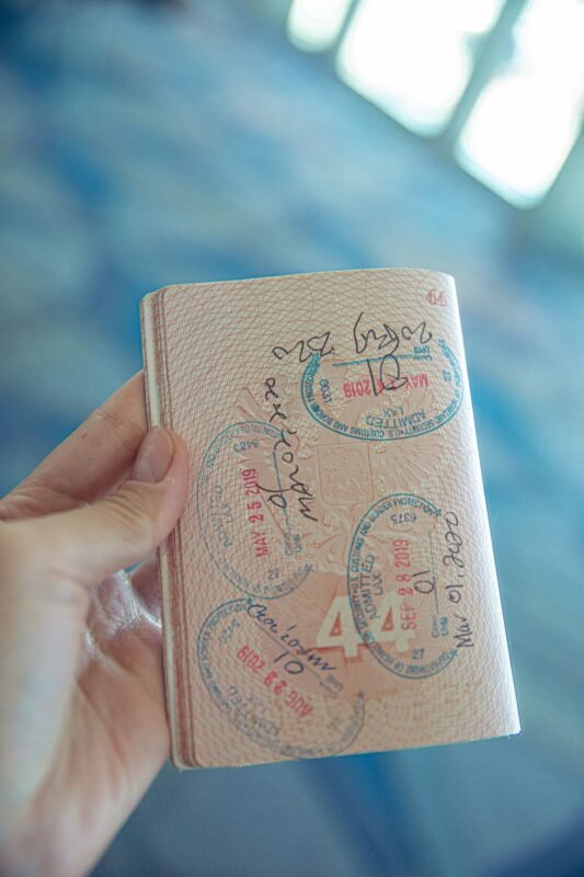 Company without a seal executing contracts — passport entry stamps