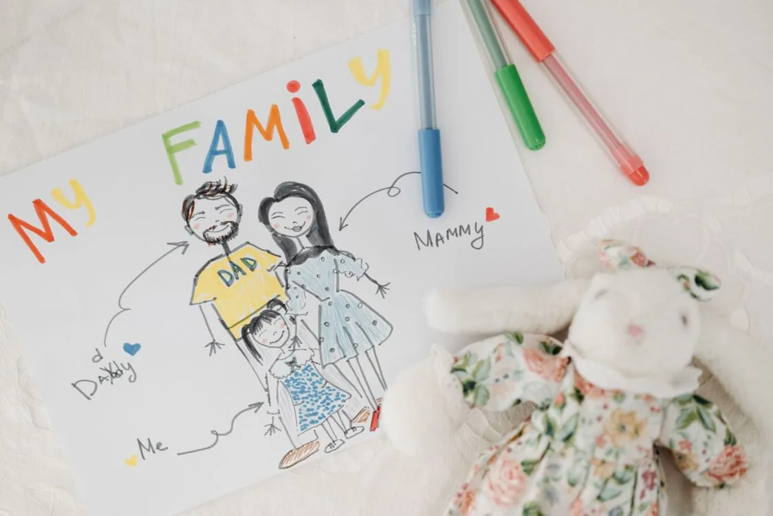 Can Foreigners Adopt Vietnamese Children? 4 Cases Under the Law 1 Tranh vẽ gia đình của trẻ em