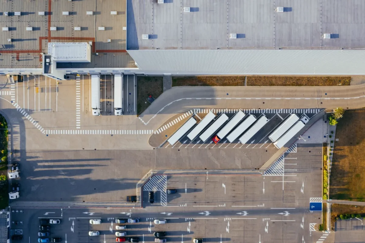 Aerial view of an industrial park — illustrating lump-sum land leases