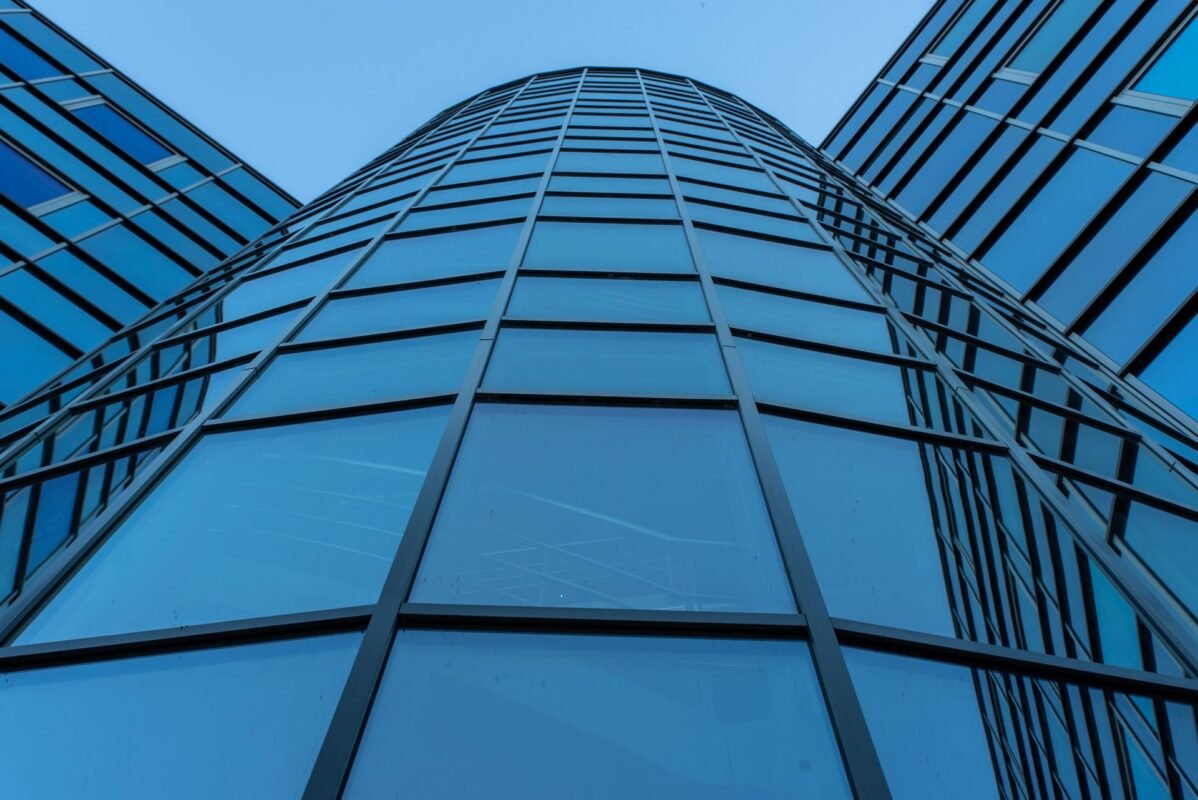 Modern glass office building — illustrating conditional business line lookup