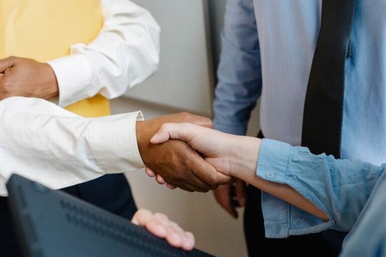 Investment cooperation — business handshake agreement