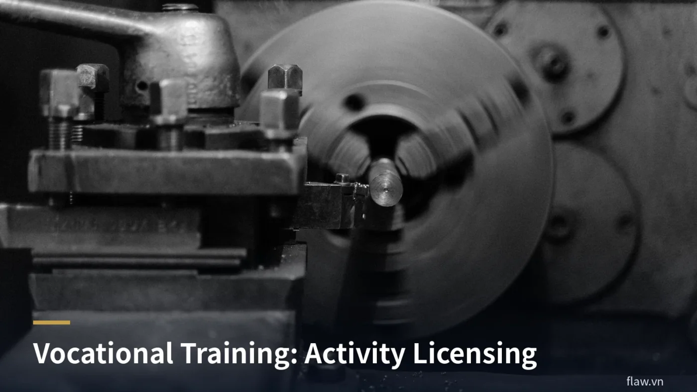 Metal lathe machine in a vocational workshop