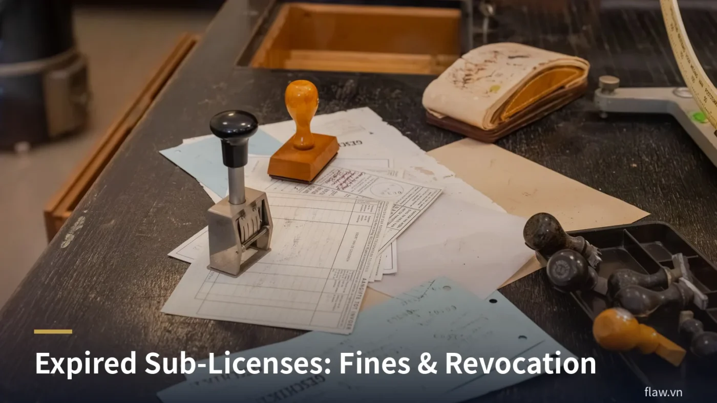 Rubber stamps and documents on a desk
