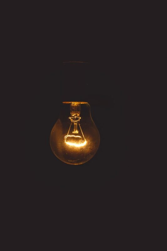 Glowing lightbulb — illustrating patent novelty loss