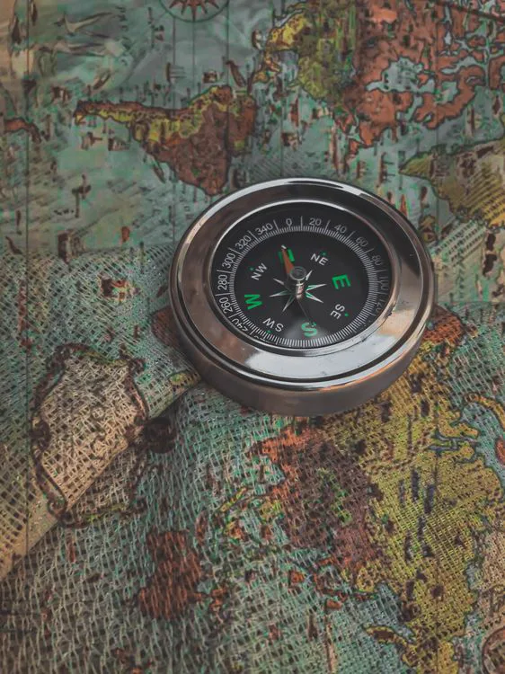 Compass on a map — Vietnam market entry roadmap illustration