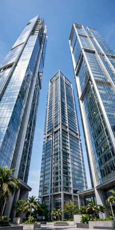 M&A in Vietnam for Chinese and Foreign Investors 1 Modern office towers — illustration for the article on M&A in Vietnam for Chinese and foreign investors