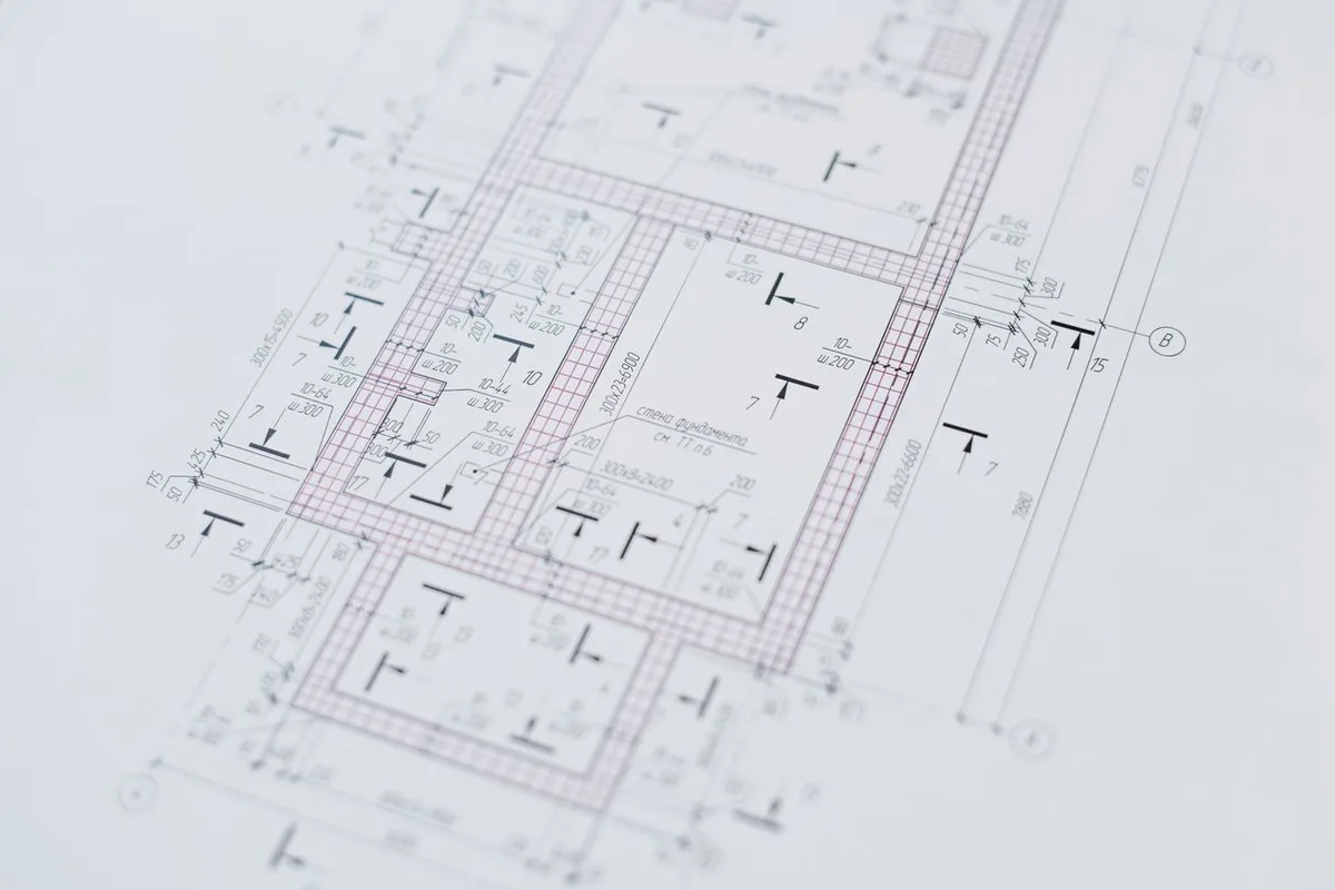 House design blueprints — illustration for the article on building permit applications