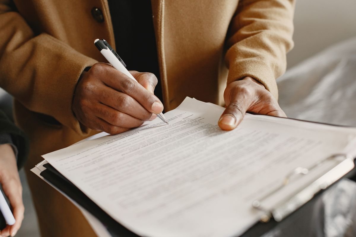 Signing investment approval application