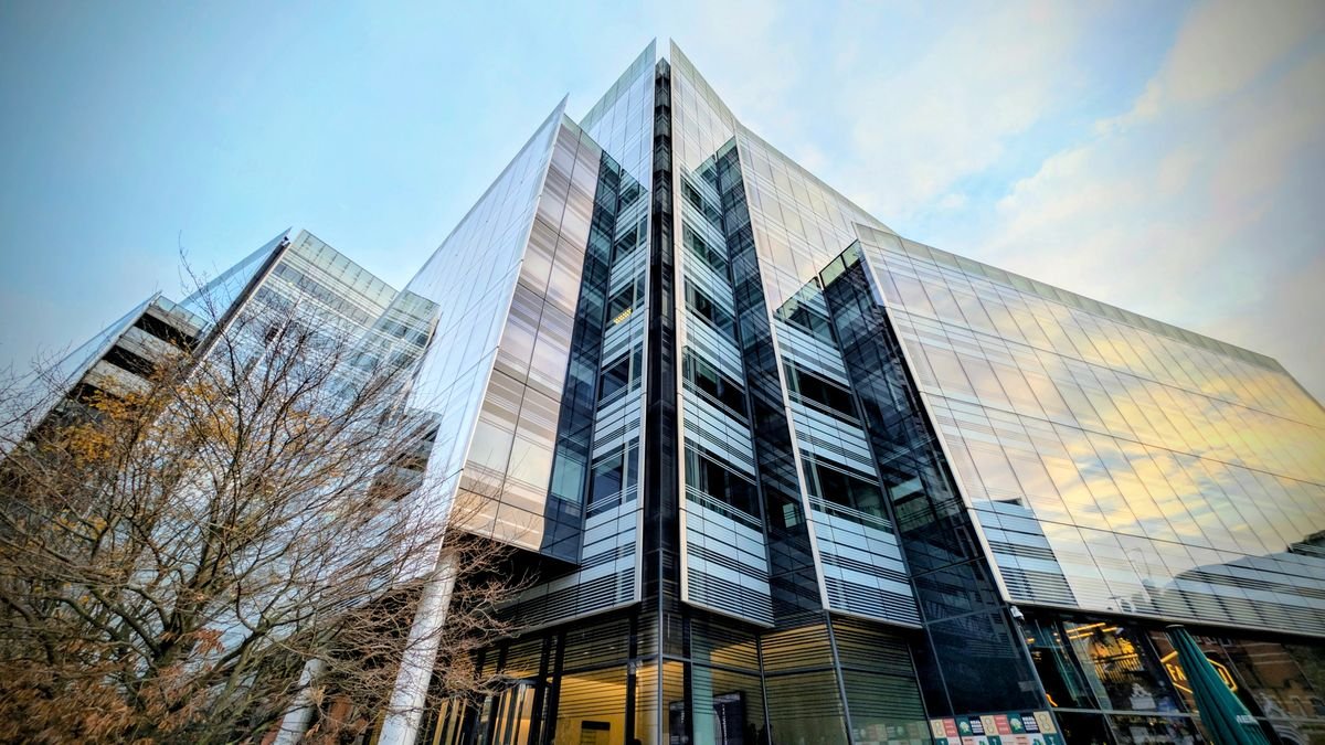 Modern corporate office building