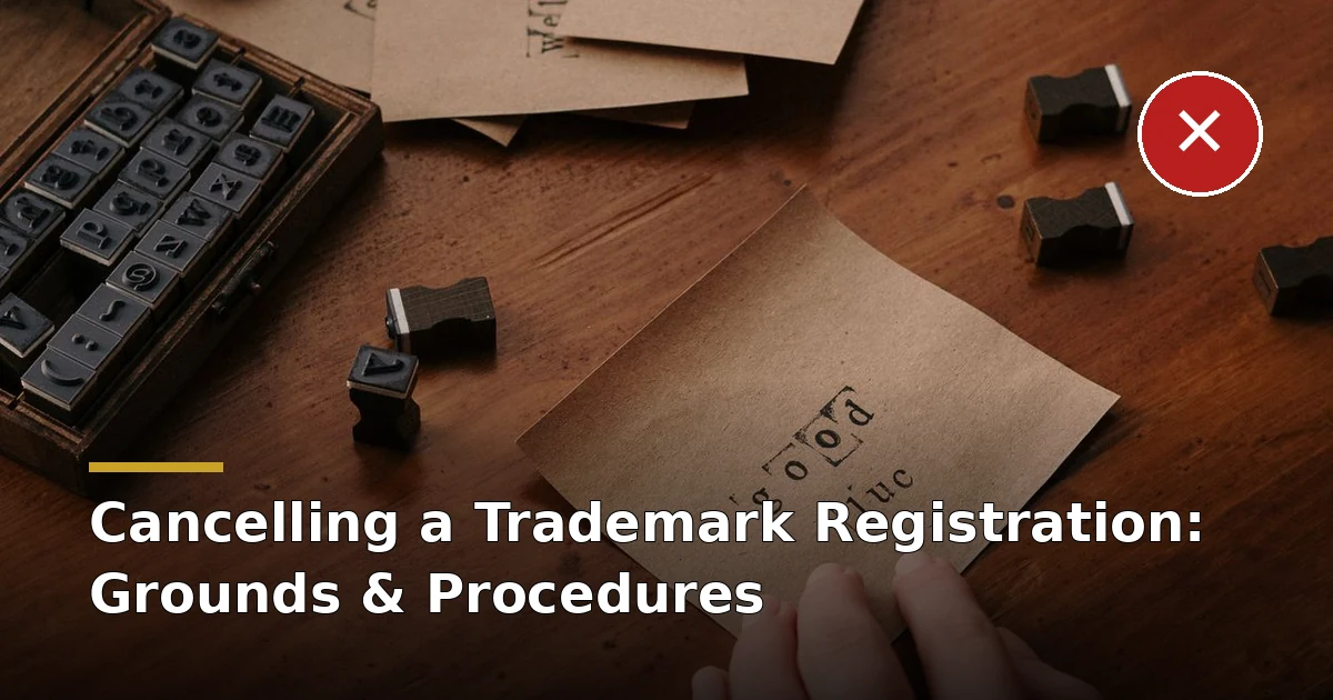 Letter stamps on kraft paper — cancelling a trademark registration