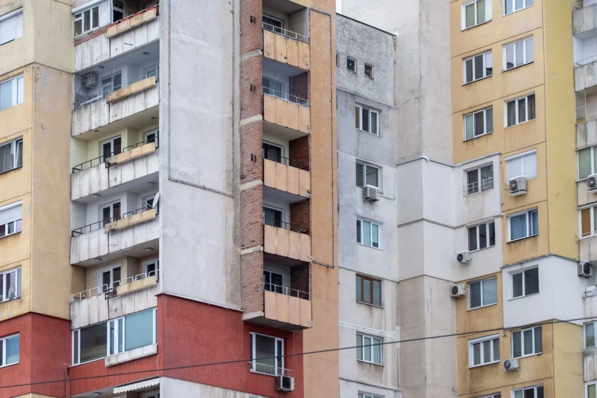 Urban residential apartment buildings