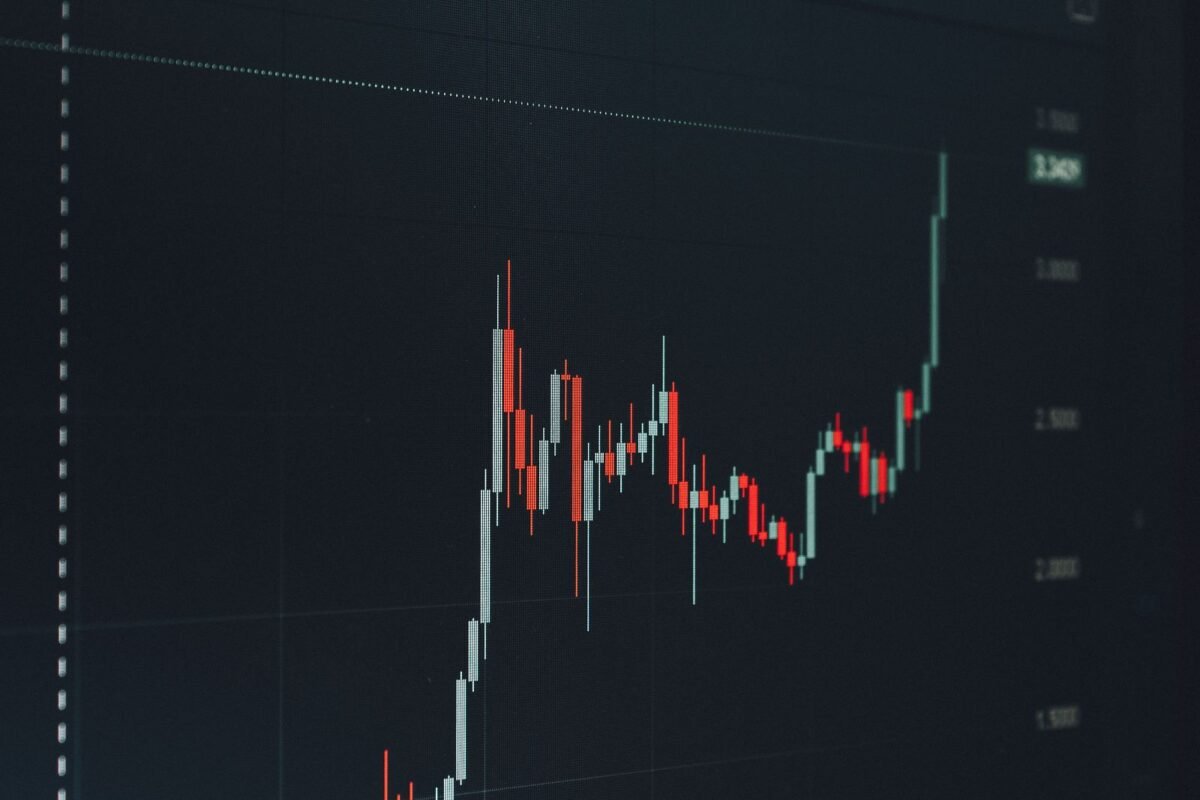Private share offering: rising stock chart