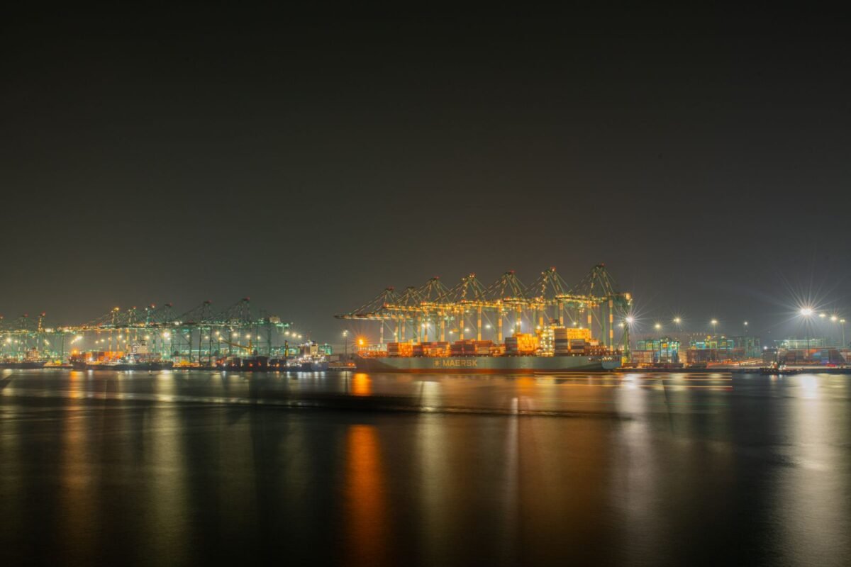 Aerial view of a container port — ASEAN C/O Form D
