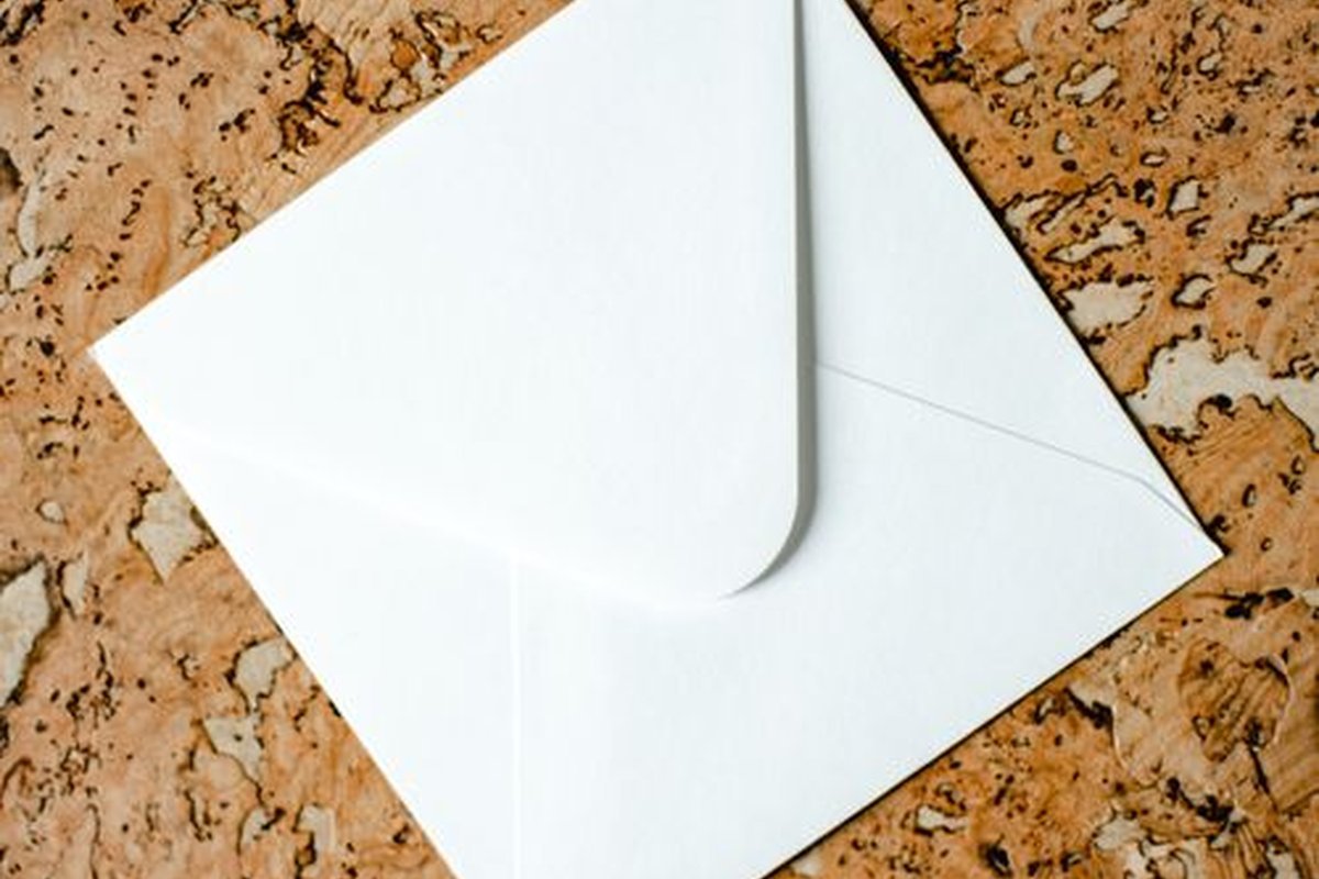 White paper envelope on a table