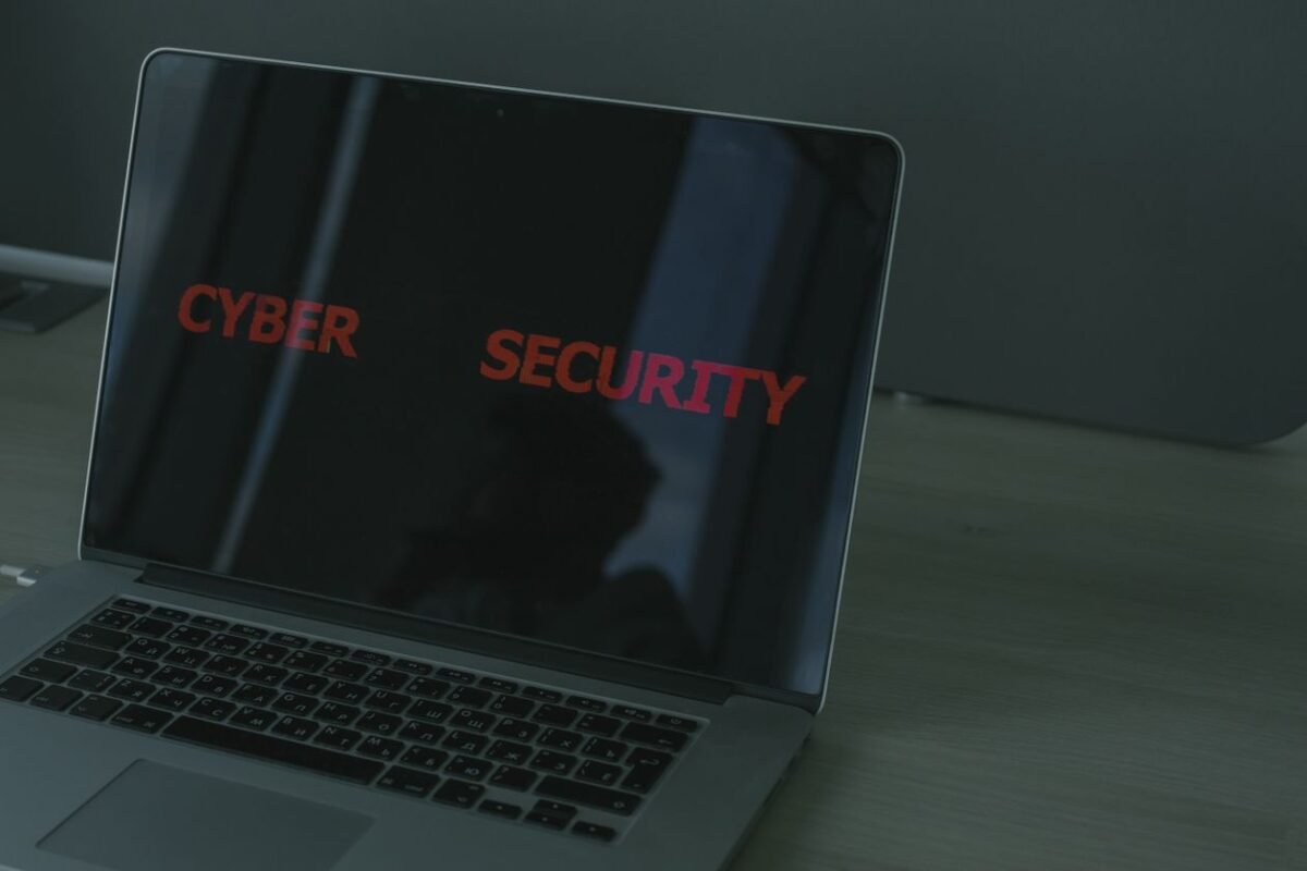 Cybersecurity and data protection on a laptop
