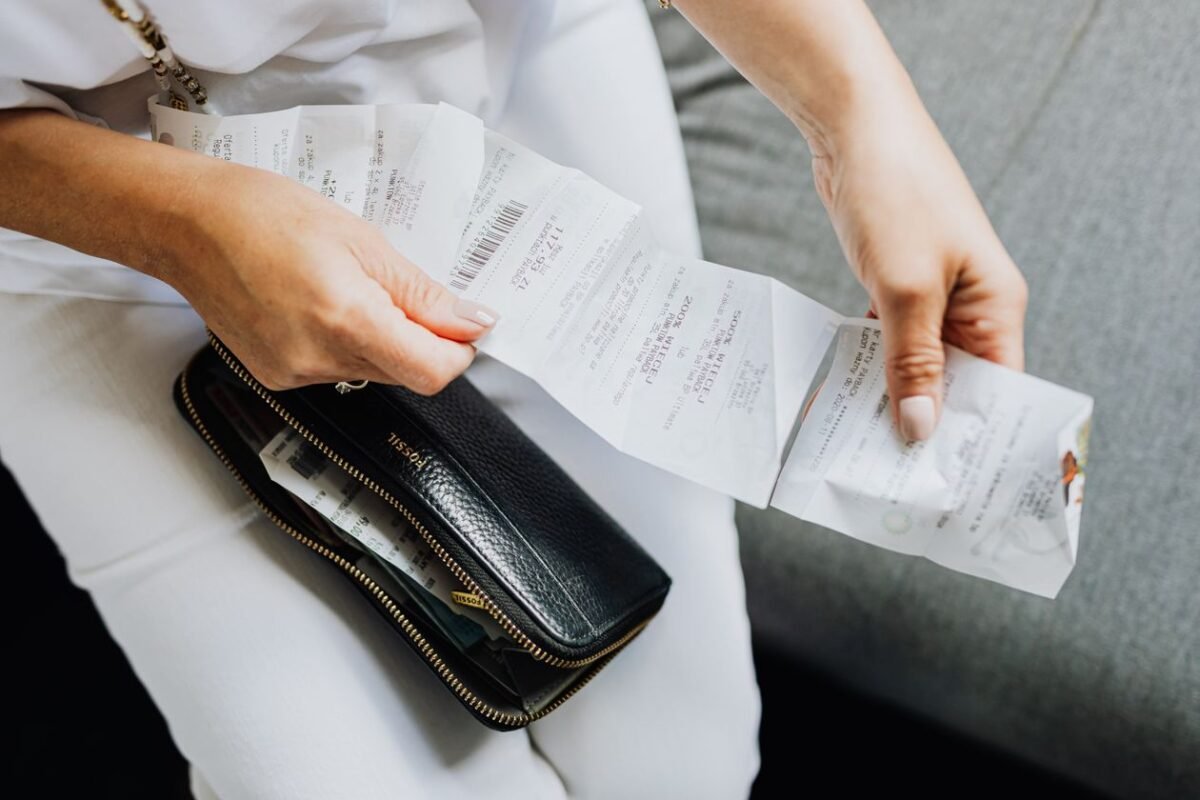 Stack of receipts and invoices — illustrating the annual business license tax for FDI enterprises, no people