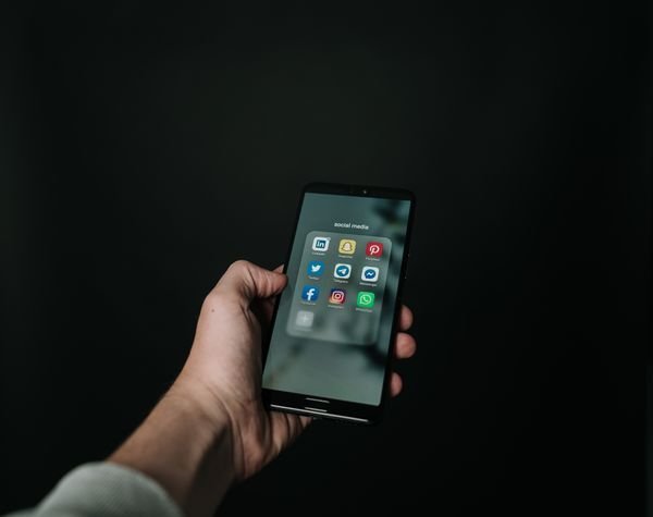 Social media apps on a smartphone (illustrative)