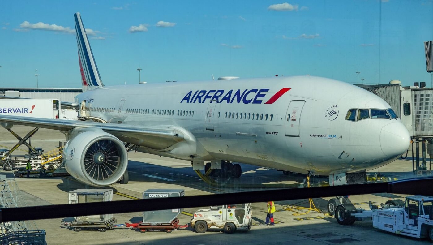 An Airplane Parked on a Tarmac