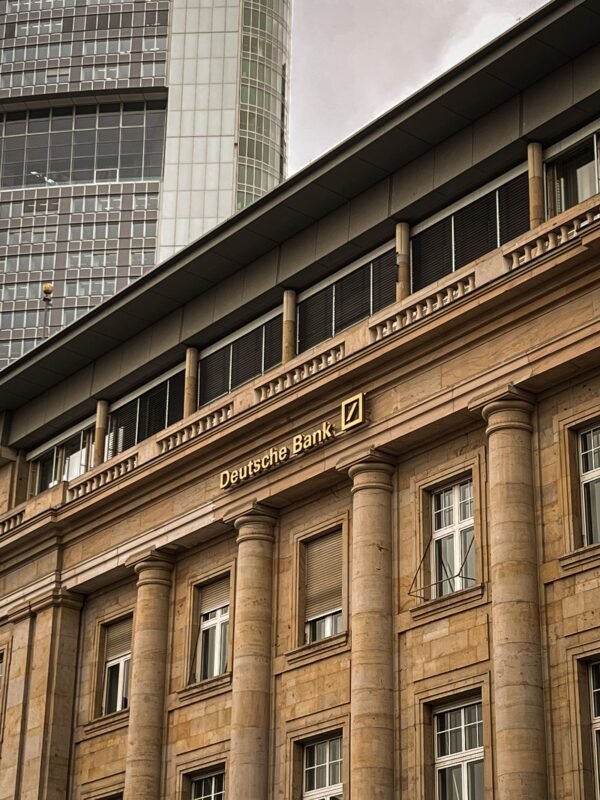 Classic facade of Deutsche Bank Frankfurt