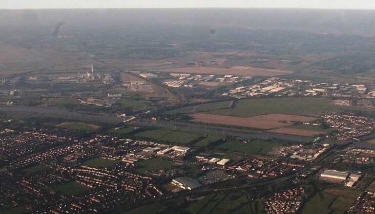Aerial view of an industrial park — illustrating industrial land rental prices