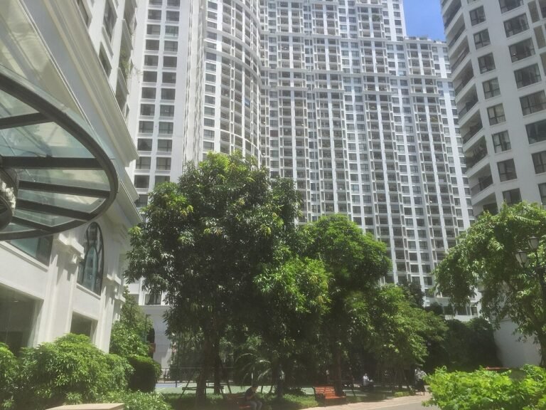 Residential towers and urban blocks in Thanh Xuan District, Hanoi