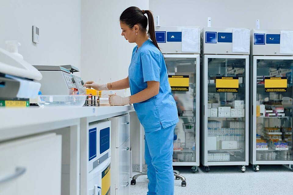 Medical devices in a clinic room