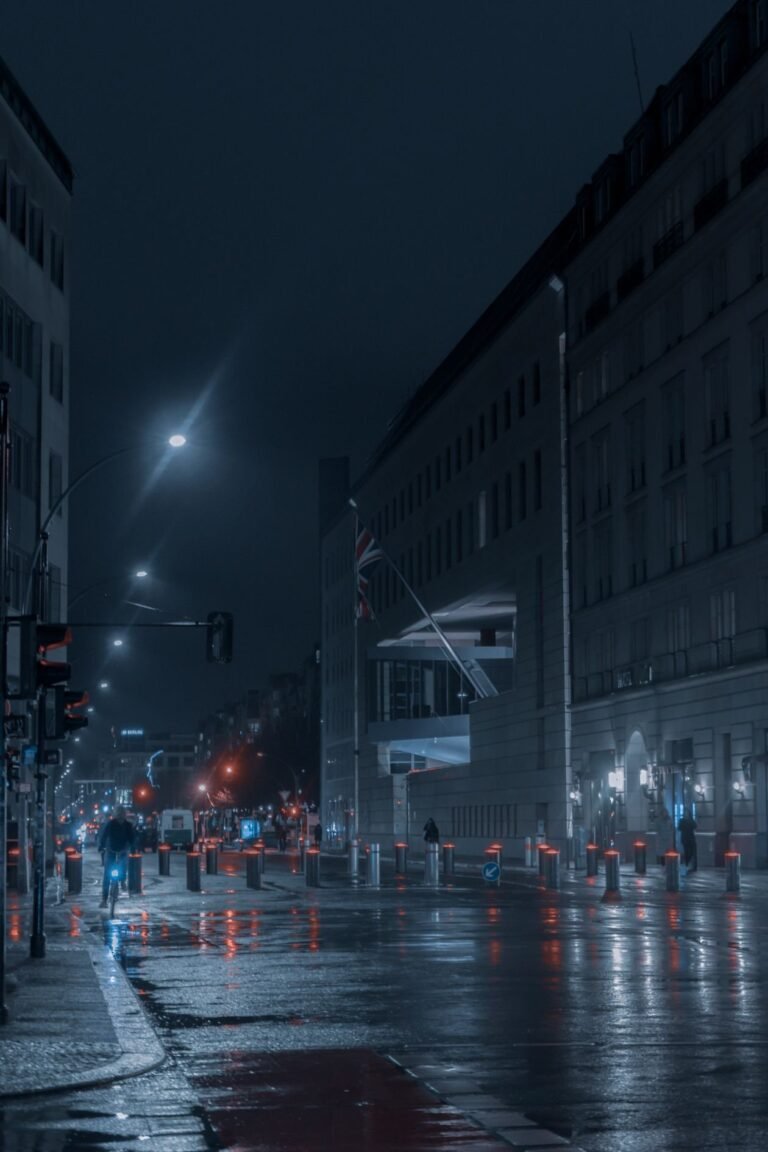 City street at night — illustrating outdoor billboards after license revocation