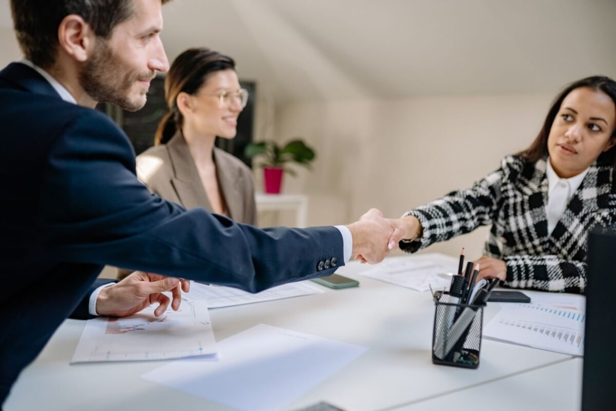 Handshake between business partners