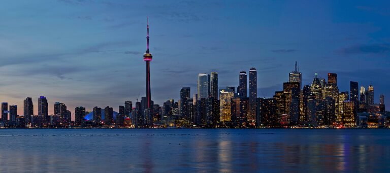 Toronto skyline at sunset — illustrating company formation in Canada